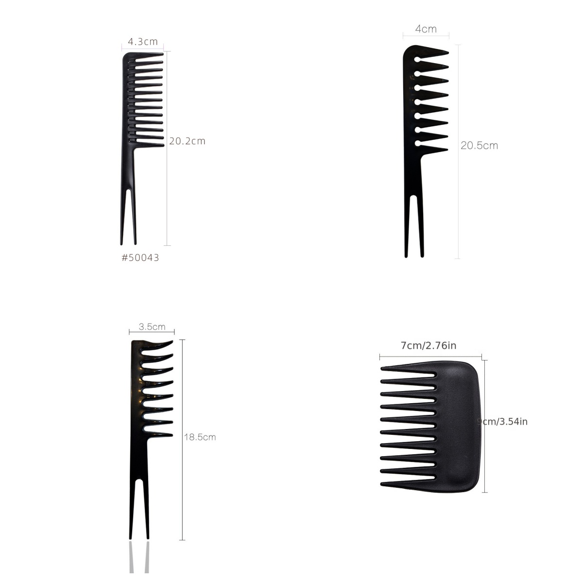 Hair Care Wavy Hair - Wide Tooth Curl 1/2/3/4pcs Comb Detangling