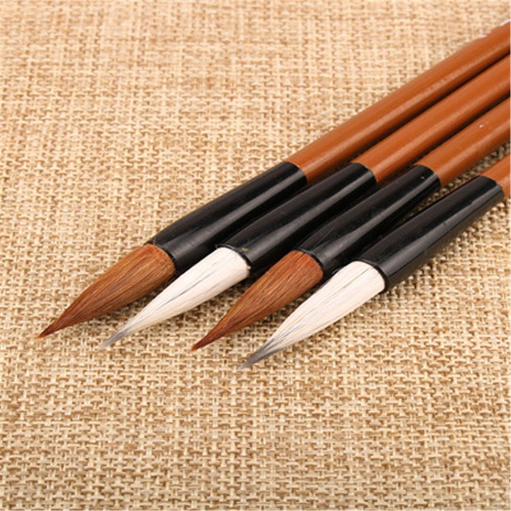Bamboo Hair Brush - 6pcs/Set Painting Brush Bamboo Wolf's Hair