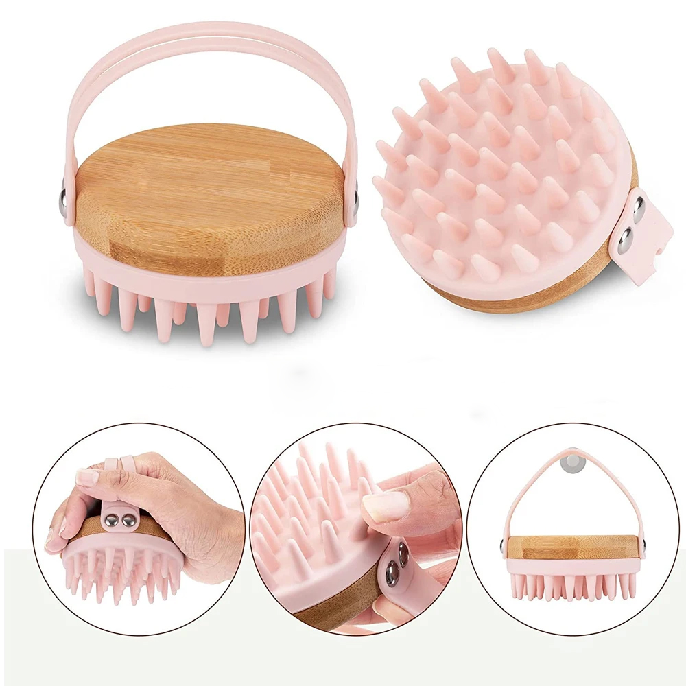 Bamboo Hair Brush - New Scalp Massager Shampoo Brush Wooden