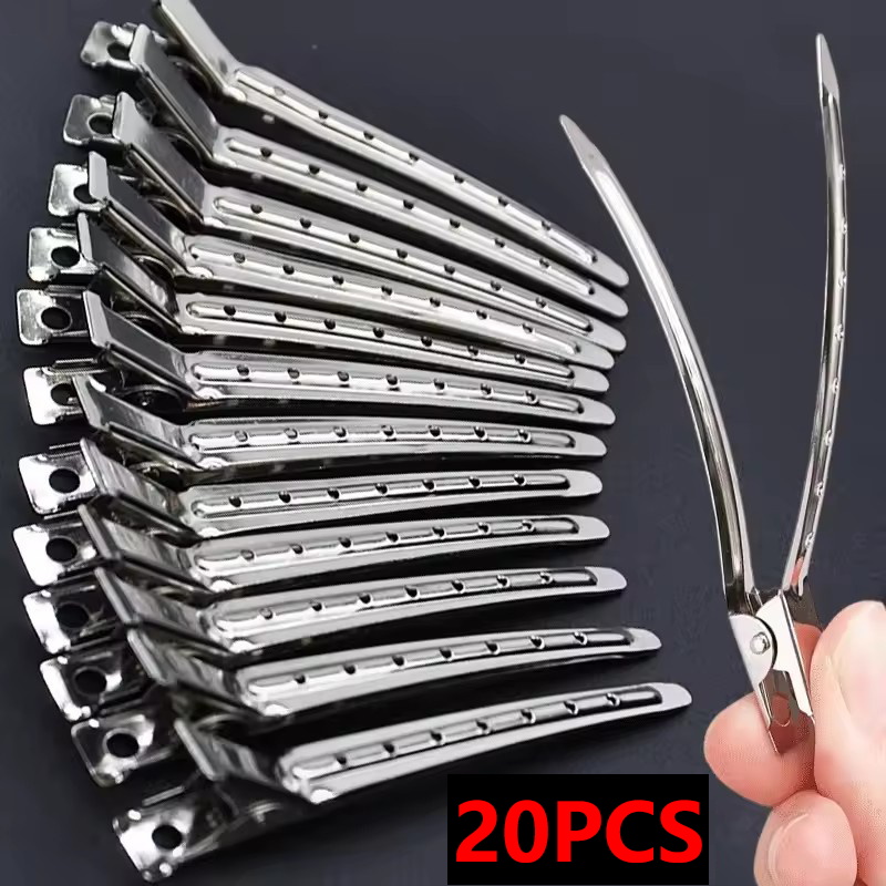 Hair Care Guide - Woman Silver Hair Clips Metal Hairdressing