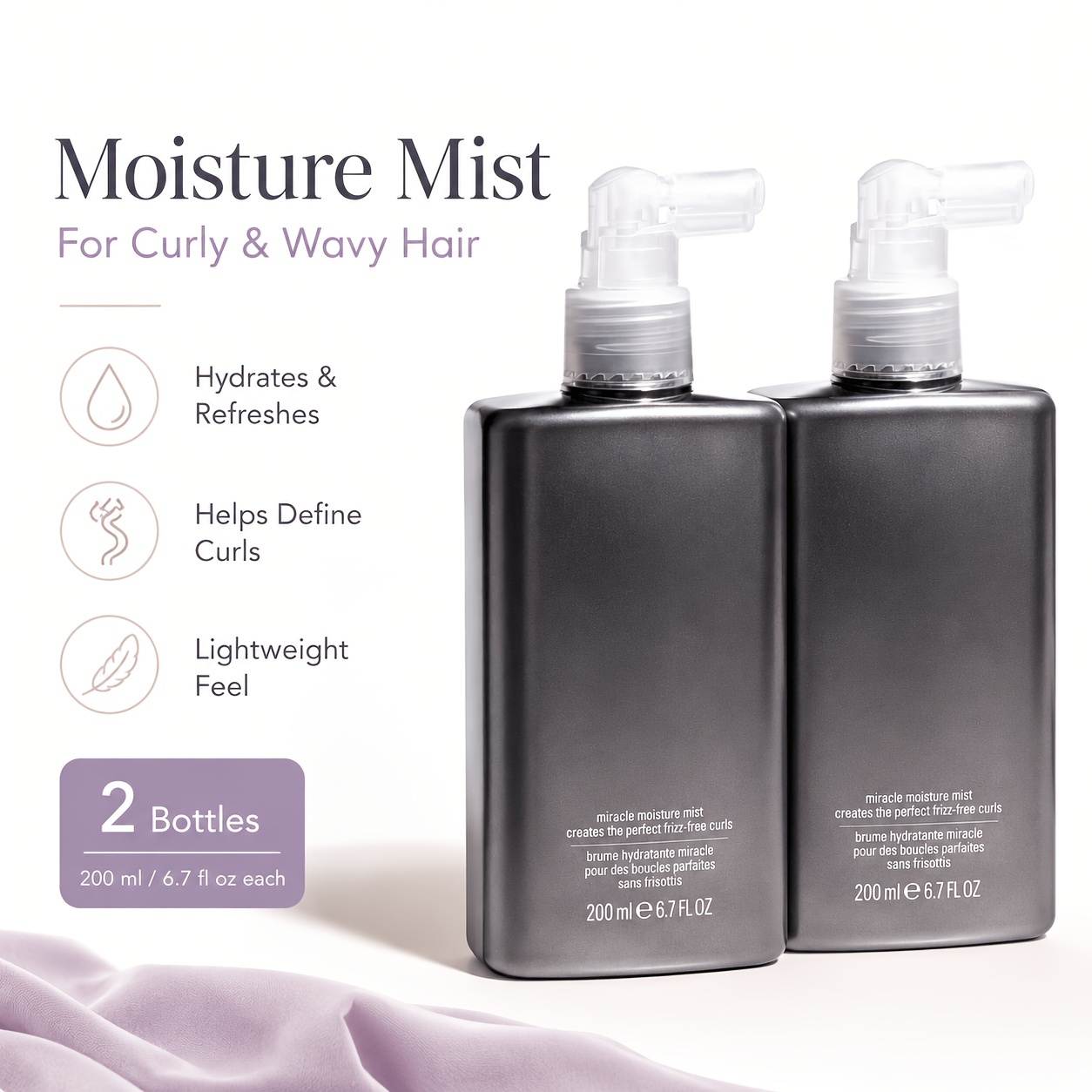Hair Care Wavy Hair - Curl Care Moisture Spray, Lightweight Hair