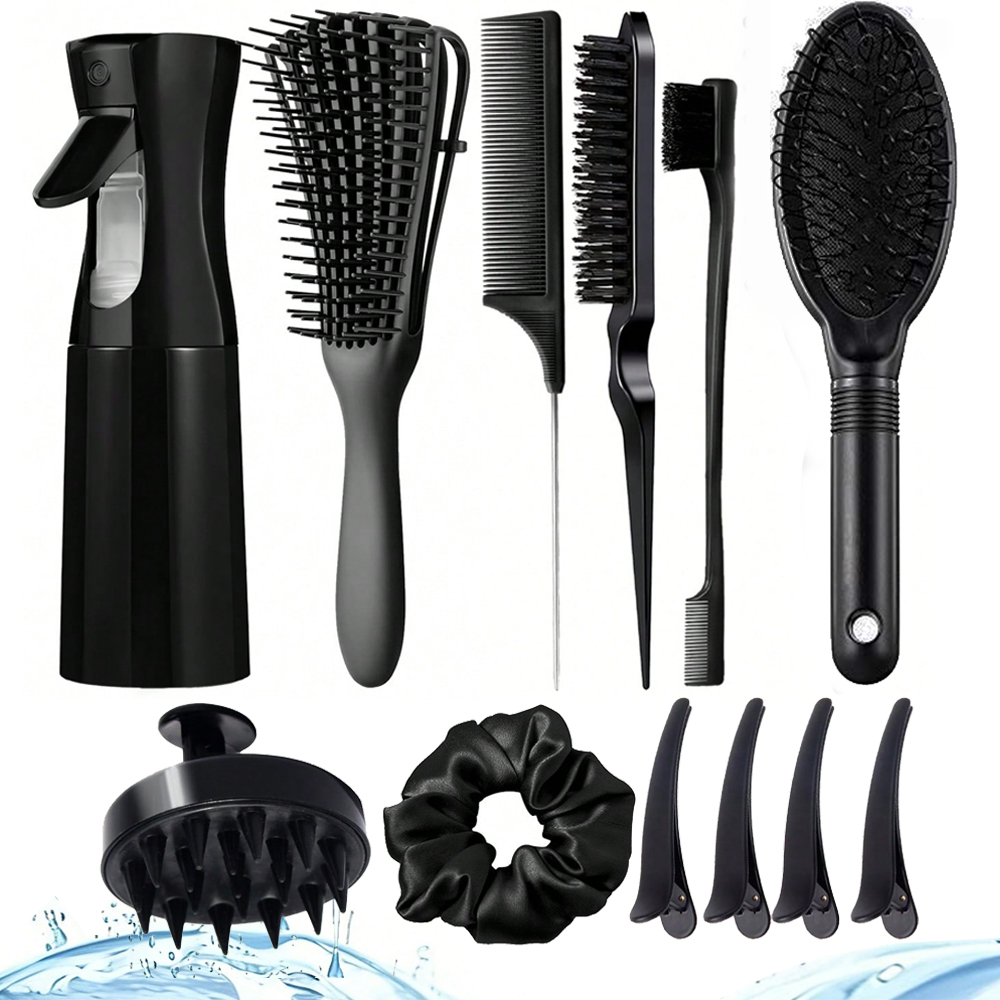 Hair Care Wavy Hair - Detangling Brush Set with Spray bottle,