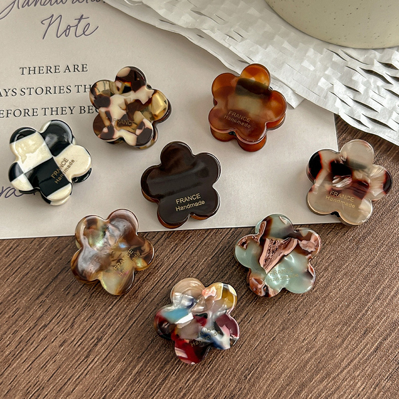 Hair Clip Claw Large - 8Pcs/Set Cute Flower Acetate Hair Clips