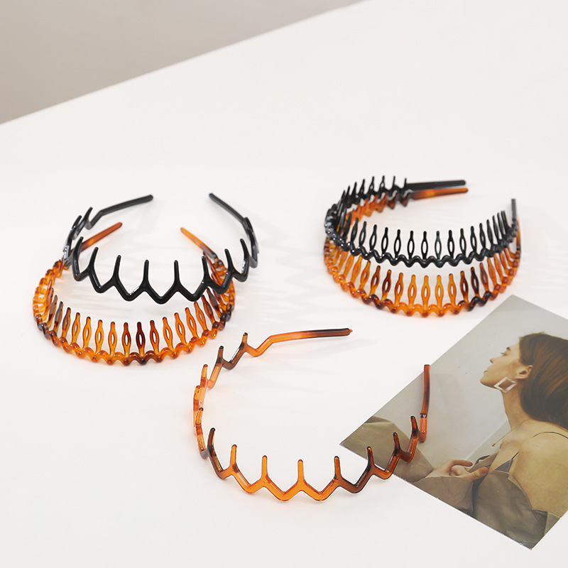 Hair Care Wavy Hair - Women Girls Plastic Wavy Toothed Headband