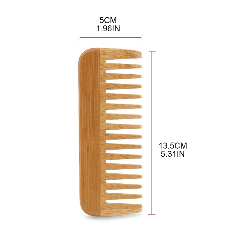 Natural Bamboo Wide Toothed Co - огляд і ціна Bamboo Hair Brush