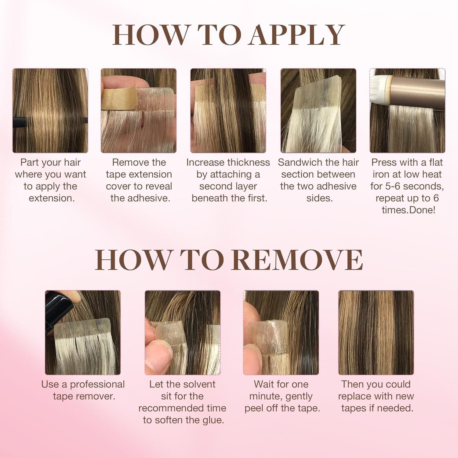 72Tabs(6sheets）Hair Extension  - огляд і ціна Hair Extension Tape In