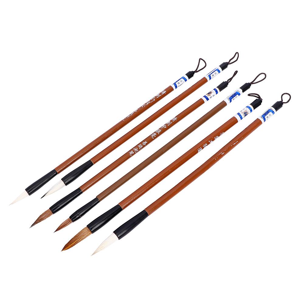 6pcs/Set Painting Brush Bamboo - огляд і ціна Bamboo Hair Brush