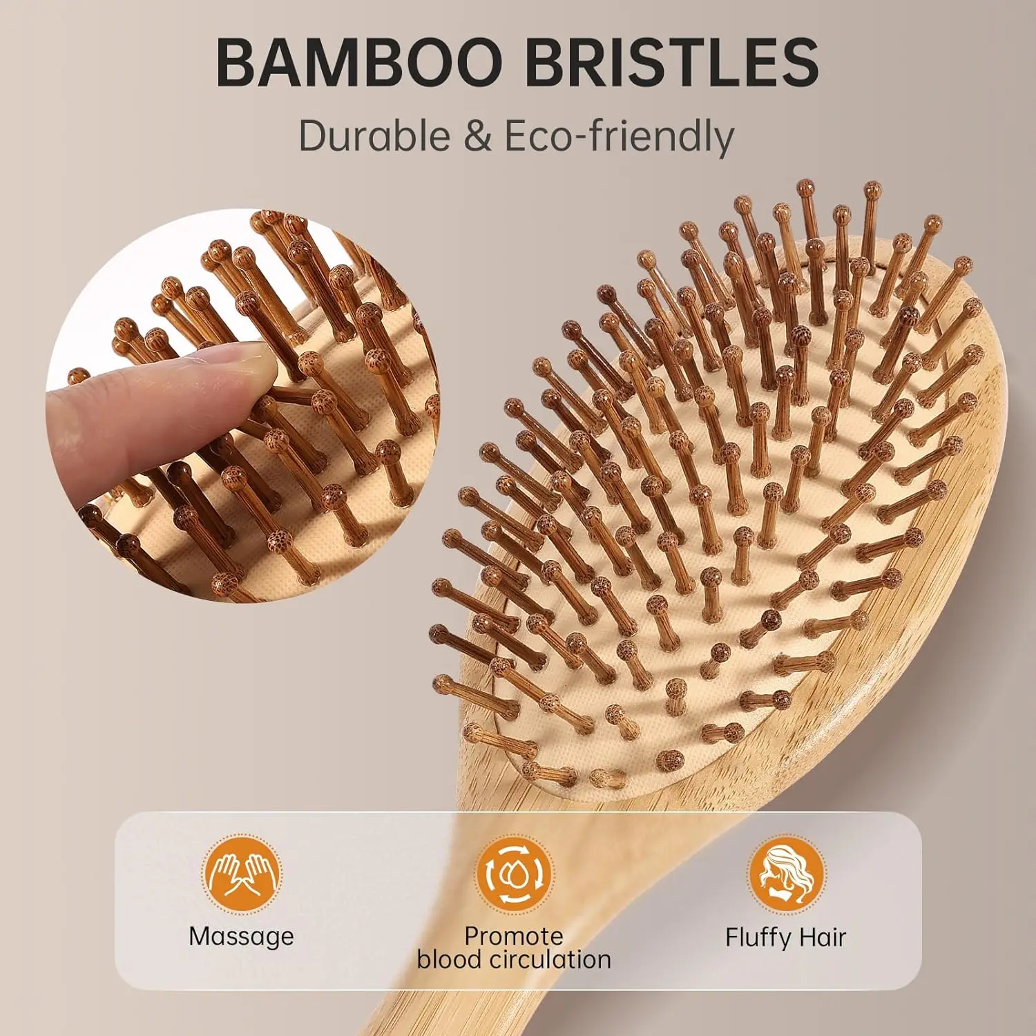 Natural Bamboo Paddle Air Cush - огляд і ціна Bamboo Hair Brush