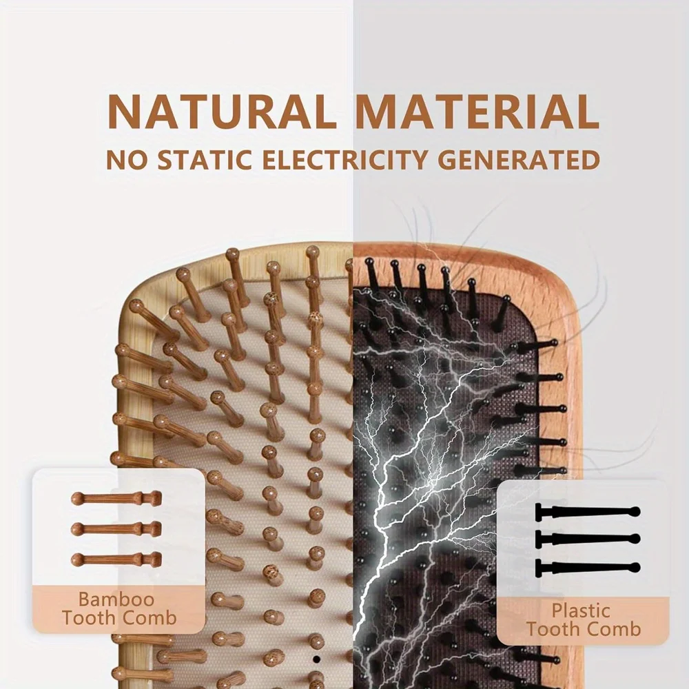 Natural Bamboo Paddle Air Cush - огляд і ціна Bamboo Hair Brush