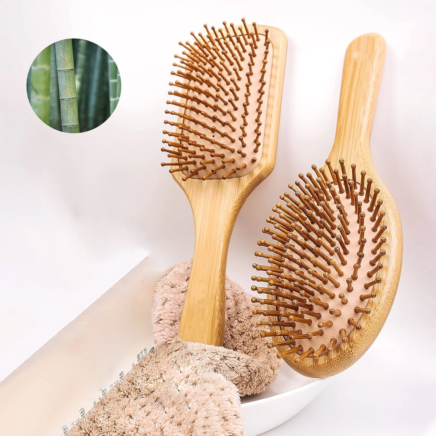 Natural Bamboo Paddle Air Cush - огляд і ціна Bamboo Hair Brush