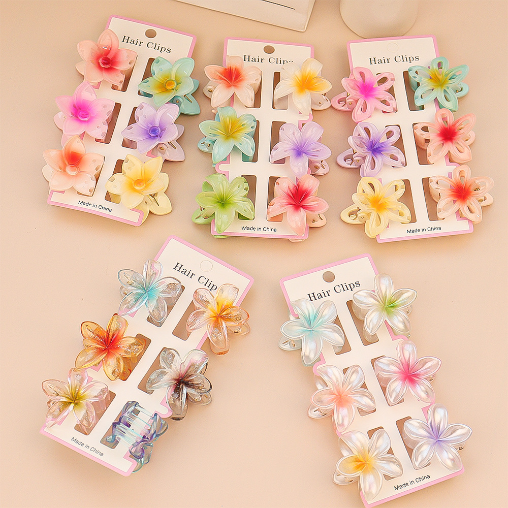 6Pcs Fashion Colorful Transpar - огляд і ціна Hair Clip Claw Large