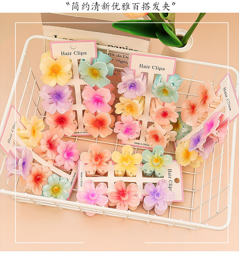 6Pcs Fashion Colorful Transpar - огляд і ціна Hair Clip Claw Large