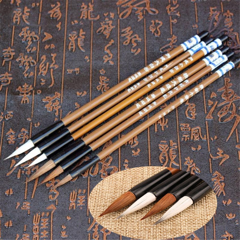 6pcs/Set Painting Brush Bamboo - огляд і ціна Bamboo Hair Brush