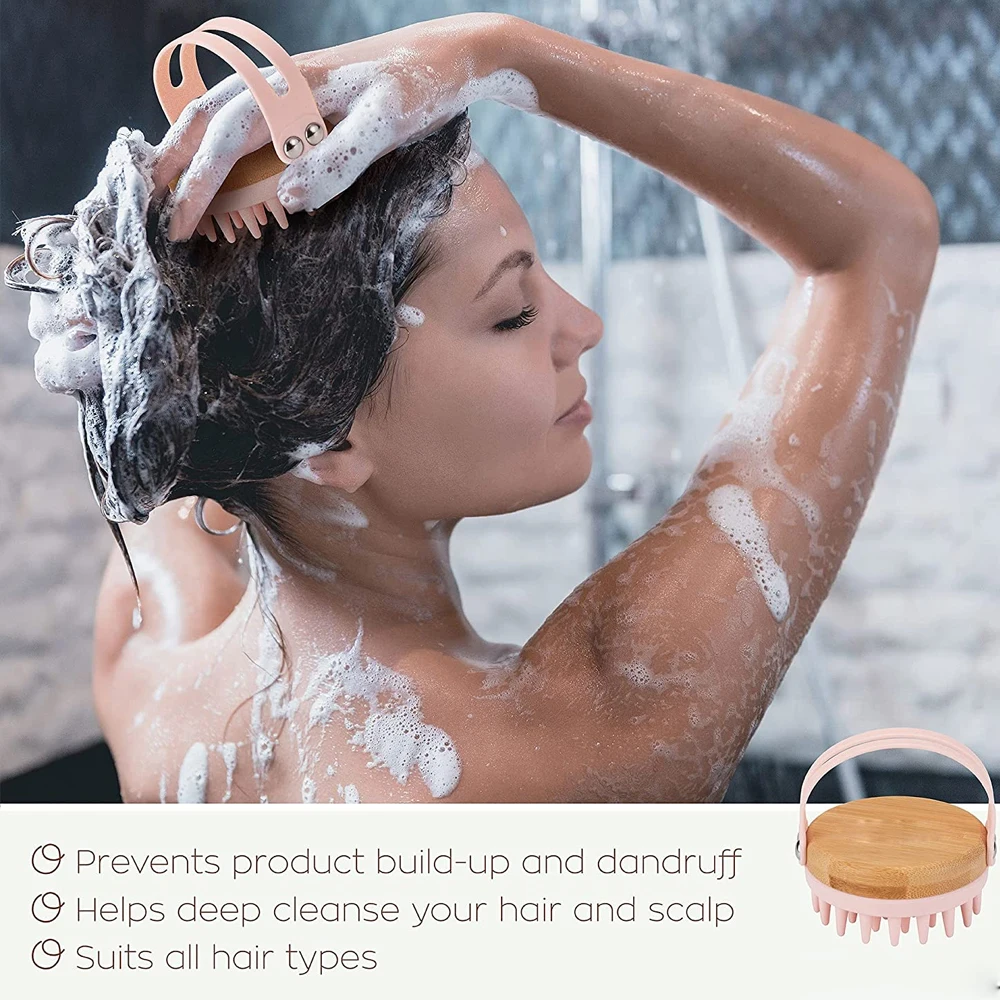 New Scalp Massager Shampoo Bru - огляд і ціна Bamboo Hair Brush
