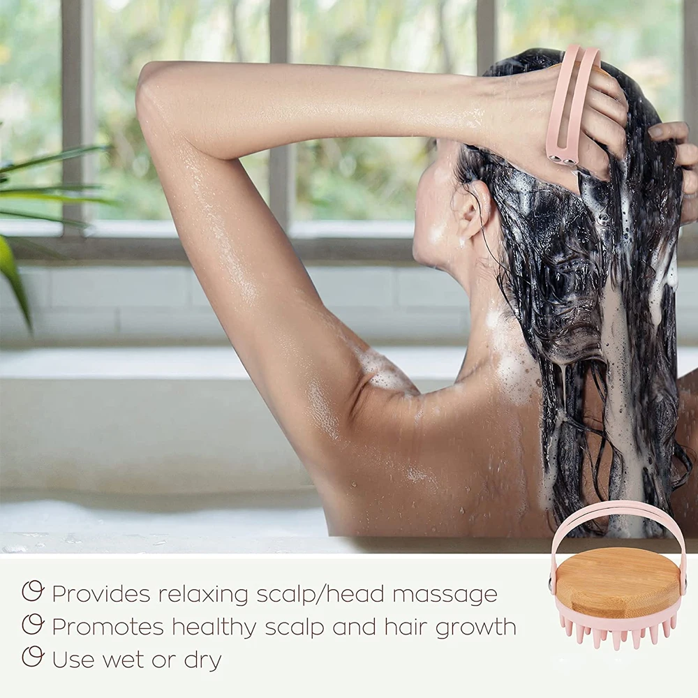 New Scalp Massager Shampoo Bru - огляд і ціна Bamboo Hair Brush