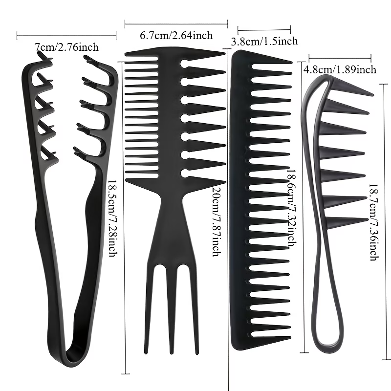 4Pcs Men Styling Comb Set, Ant - огляд і ціна Detangling Wide Comb