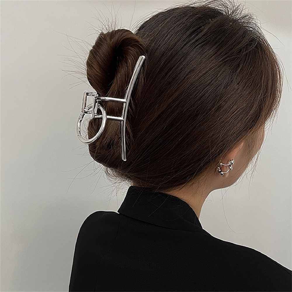 Silver Metal Large Hair Claw C - огляд і ціна Hair Clip Claw Large