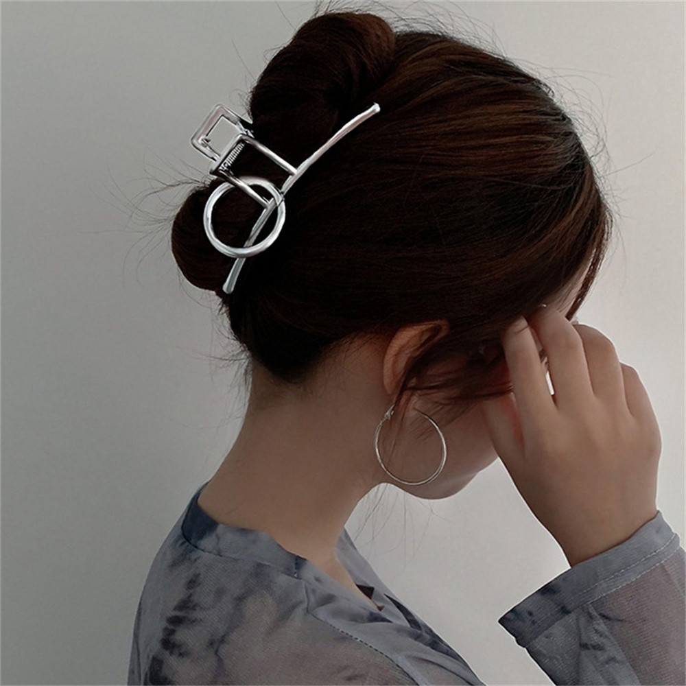 Silver Metal Large Hair Claw C - огляд і ціна Hair Clip Claw Large