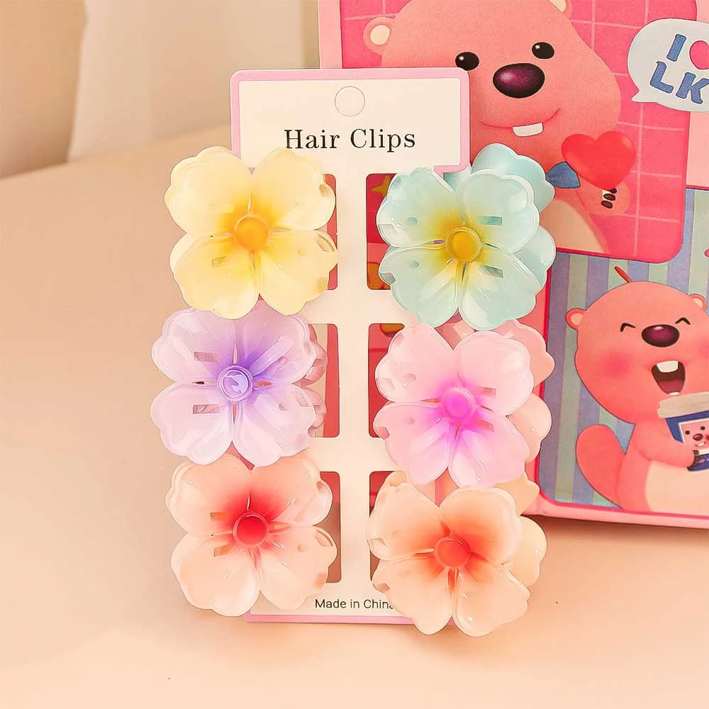 6Pcs Fashion Colorful Transpar - огляд і ціна Hair Clip Claw Large