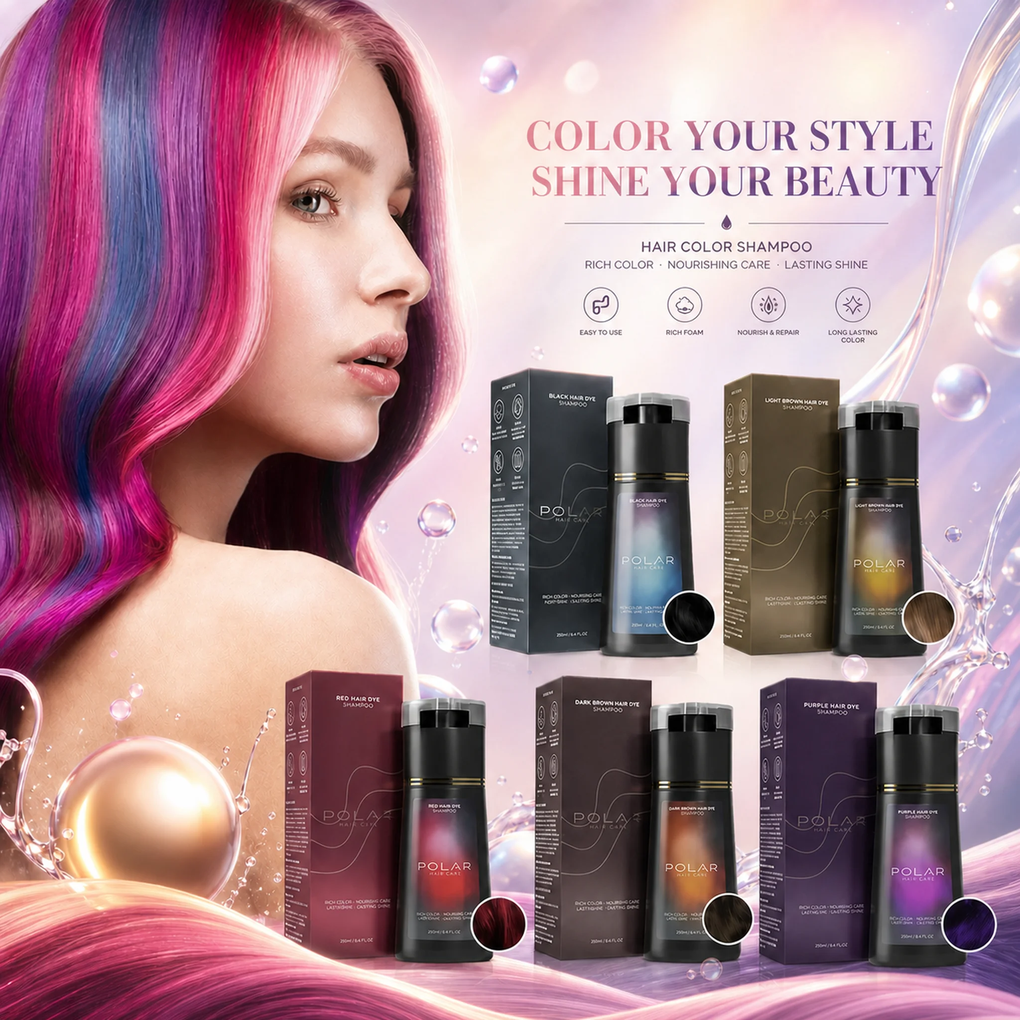 Shampoo De Tintura De Cabelo P - огляд і ціна Purple Toning Shampoo