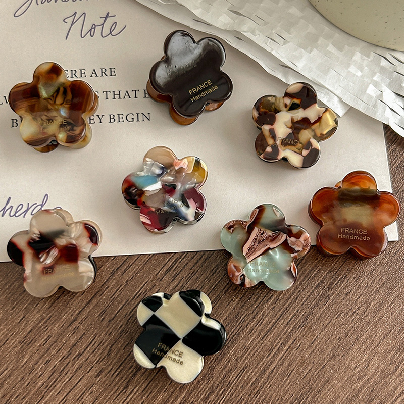 8Pcs/Set Cute Flower Acetate H - огляд і ціна Hair Clip Claw Large
