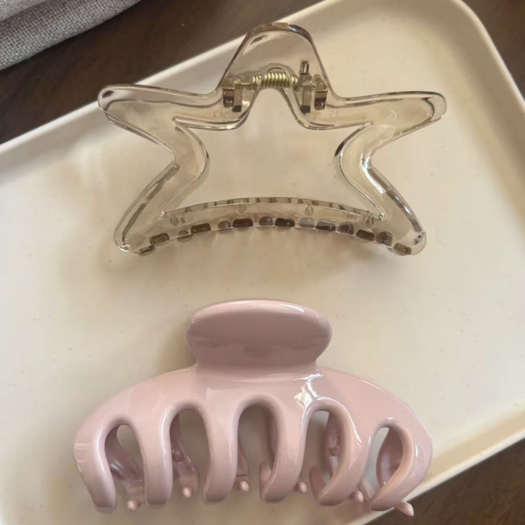 Korean Large pink Dragon Bone  - огляд і ціна Hair Clip Claw Large